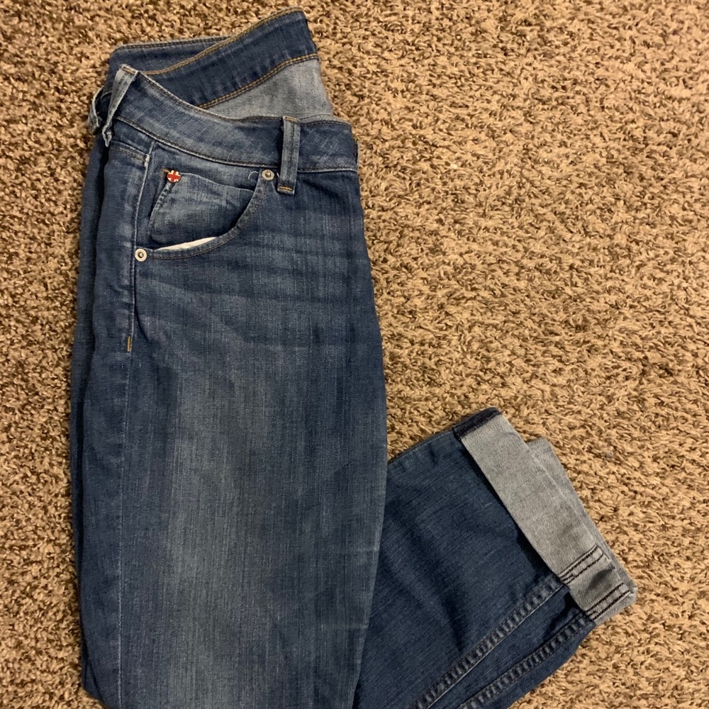 Cuffed, straight leg Hudson Jeans